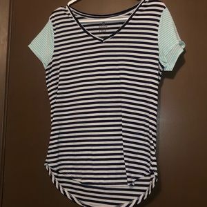 Striped short sleeve tee shirt
